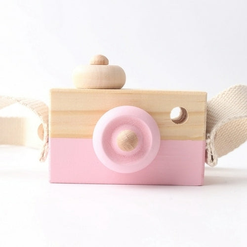 Wooden Fashion Camera Baby Toys Pendant Baby Block Montessori Toys For