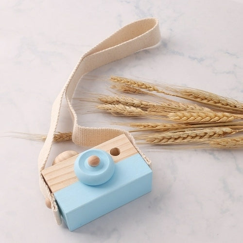 Wooden Fashion Camera Baby Toys Pendant Baby Block Montessori Toys For