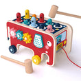 Load image into Gallery viewer, Toddlers Kids Wooden Pounding Bench Animal Bus Toys
