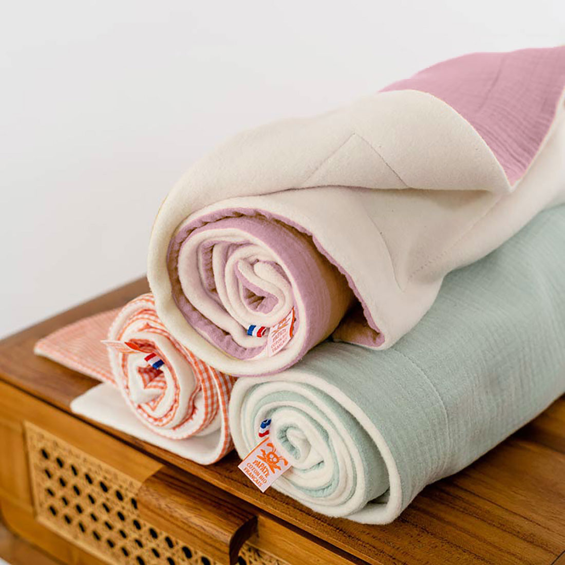 Organic Cotton Fleece Blanket -  Pink