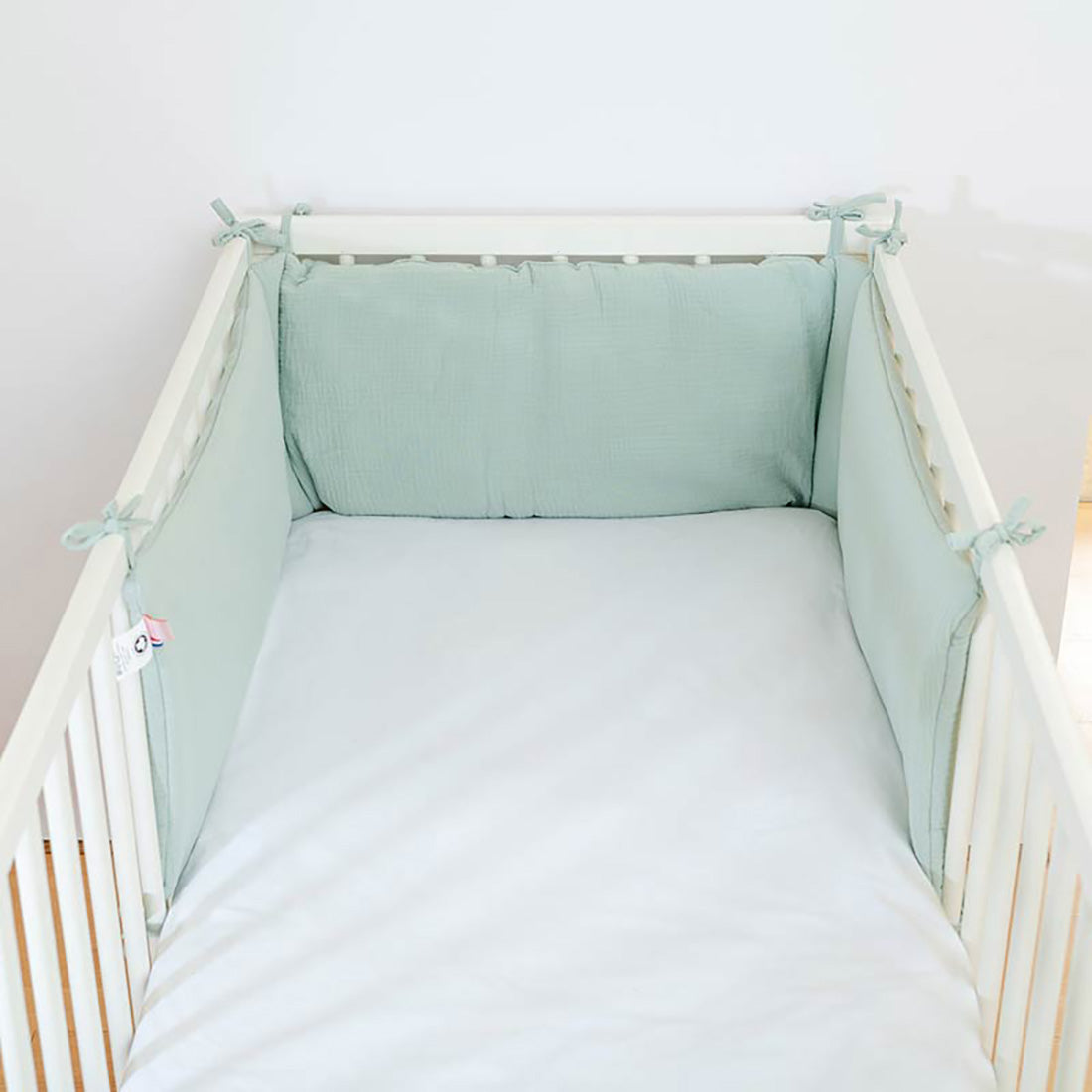 Organic Cotton Cot Bumper - Green