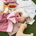 Load image into Gallery viewer, 2in1 Blanket with sewn-up Baby Comforter, dusty rose
