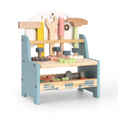 Load image into Gallery viewer, Mini Wooden Play Tool Workbench Set for Kids Toddlers
