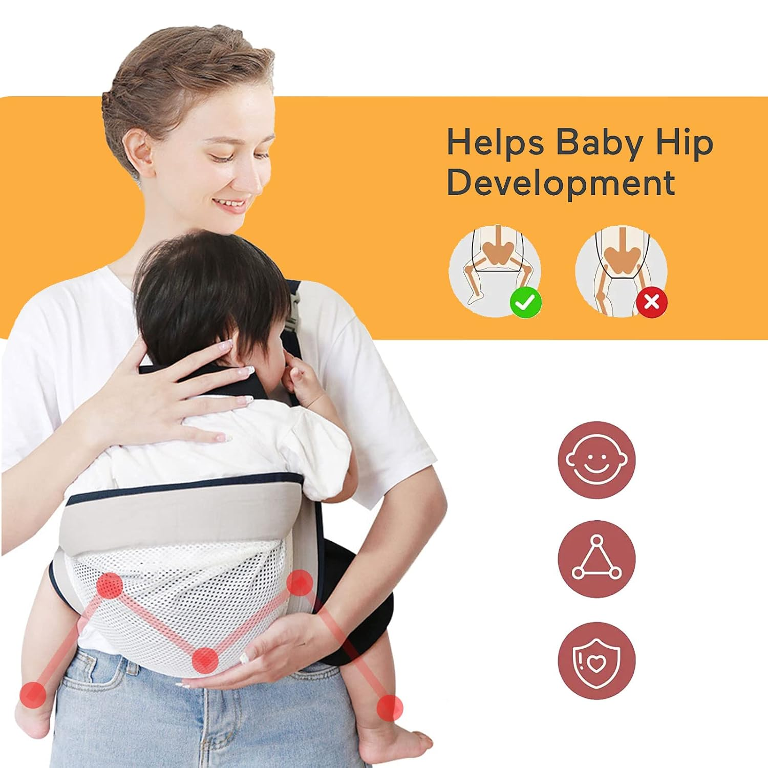 Portable Breathable Baby Carrier Ergonomic Baby Sling