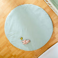 Load image into Gallery viewer, Organic Cotton Activity Mat Havane - Green
