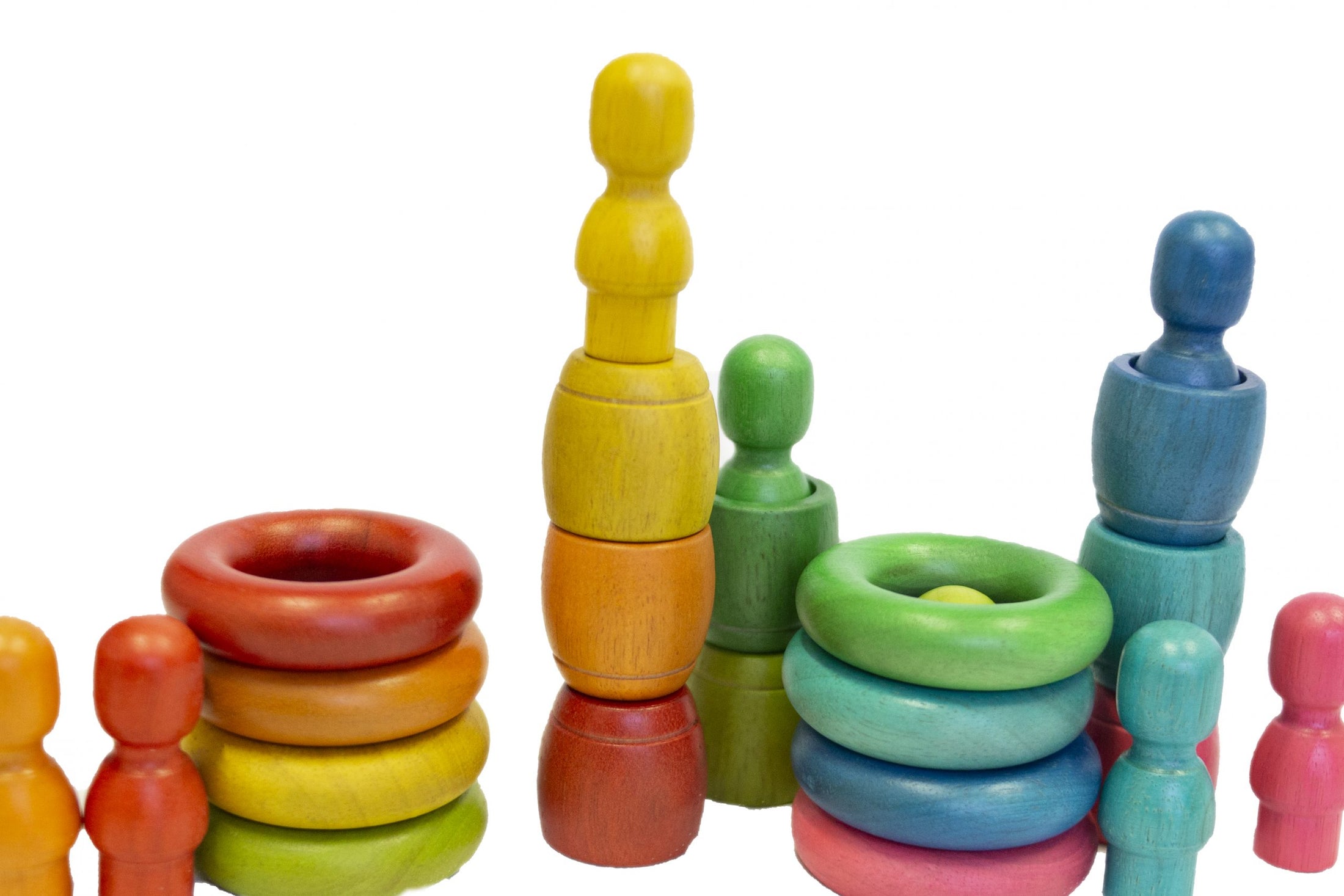 QToys Australia (USA) RAINBOW PEOPLE CUPS AND RINGS