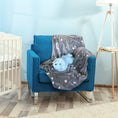 Load image into Gallery viewer, Glow in the Dark Blanket & Pillow Set-Gray & Blue
