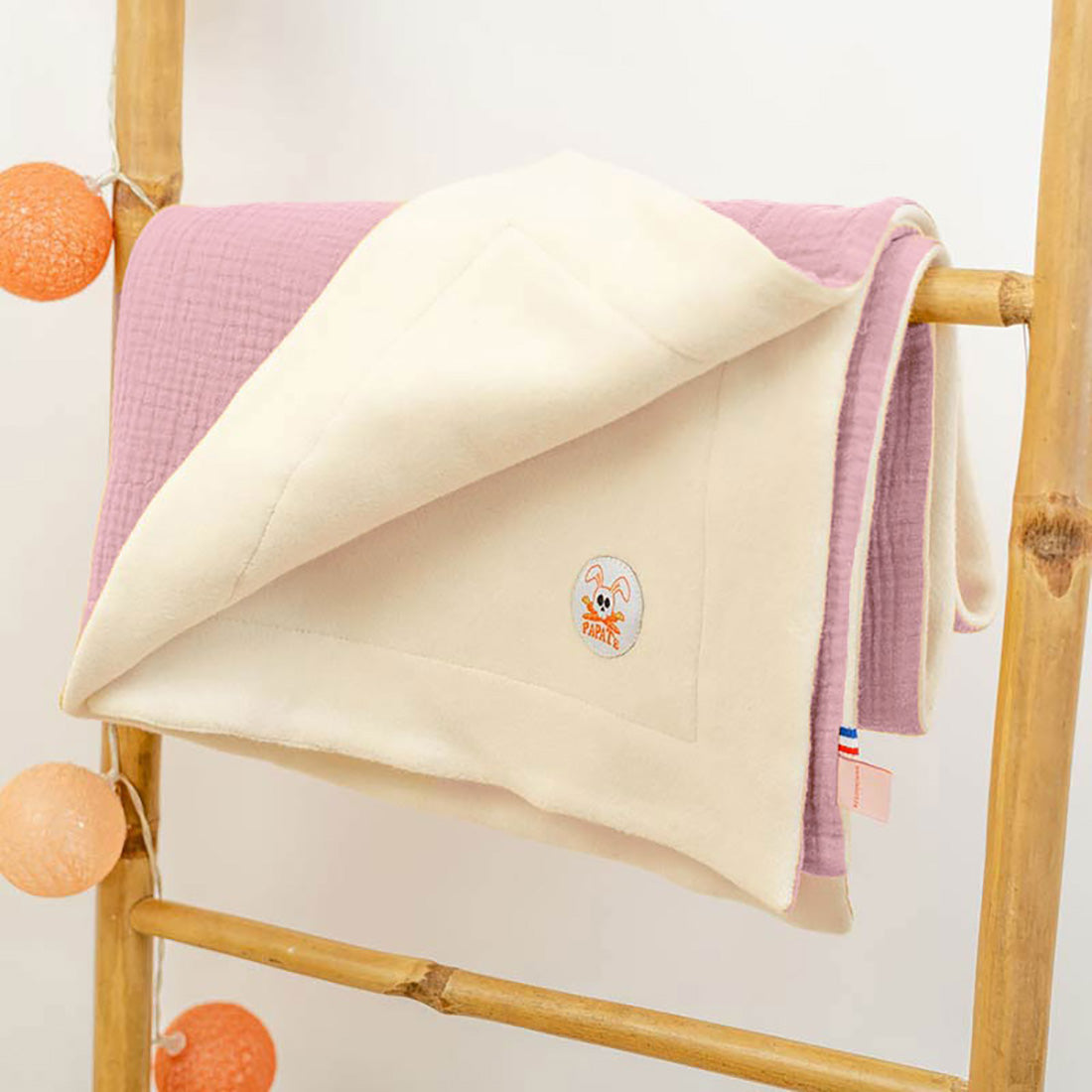 Organic Cotton Fleece Blanket -  Pink