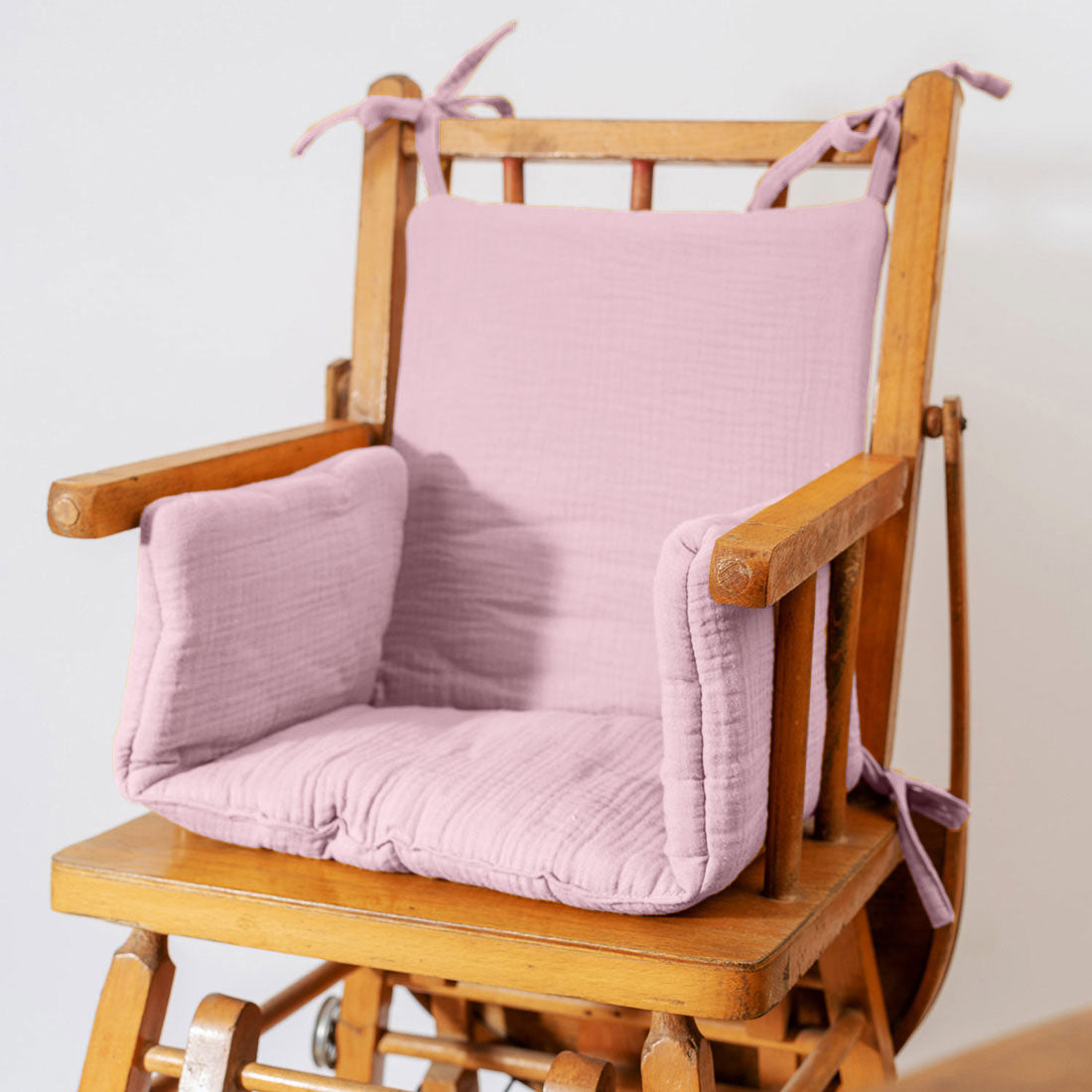 Cushion High Chair in Organic Cotton - Pink