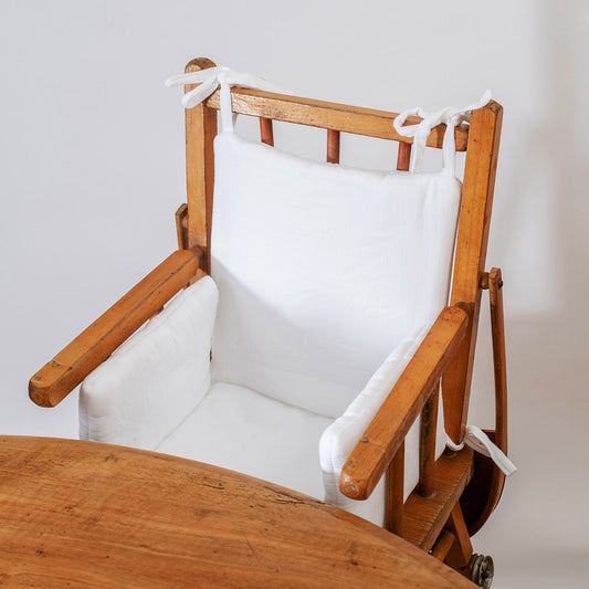 Cushion High Chair in Organic Cotton - White