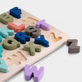 Load image into Gallery viewer, Wooden Puzzle Toy Game - English Letters ABC Numbers Learning for Kids
