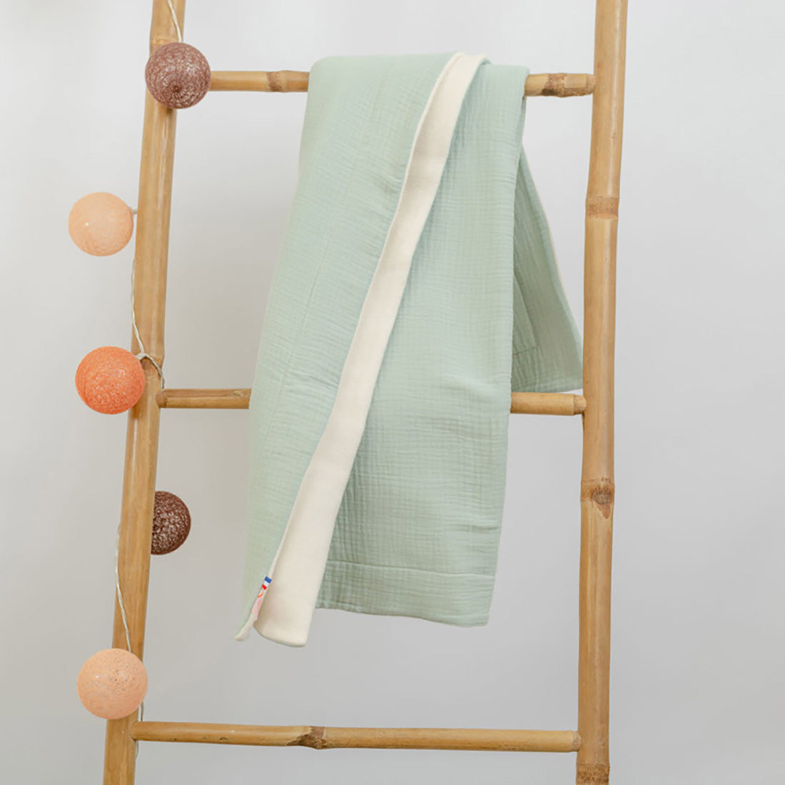 Organic Cotton Fleece Blanket -  Green