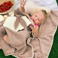 Load image into Gallery viewer, 2in1 Blanket with sewn-up Baby Comforter, cappuccino
