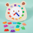 Load image into Gallery viewer, Wooden Clock Bear Puzzle Toy for Children Montessori Learning Games
