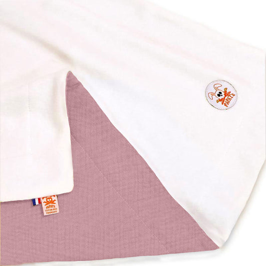 Organic Cotton Fleece Blanket -  Pink