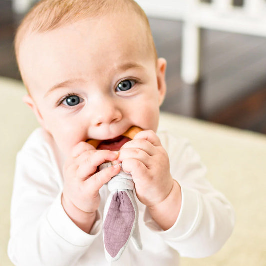 Organic Cotton Teething Ring - Pink