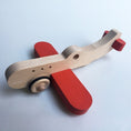 Load image into Gallery viewer, Amelia the wooden plane with wheels
