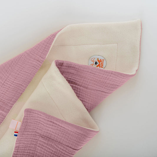 Organic Cotton Fleece Blanket -  Pink