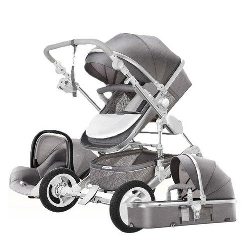 Luxury Baby Stroller 3 in 1 High view Pram foldable pushchair