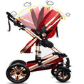 Load image into Gallery viewer, Luxury Baby Stroller 3 in 1 High view Pram foldable pushchair
