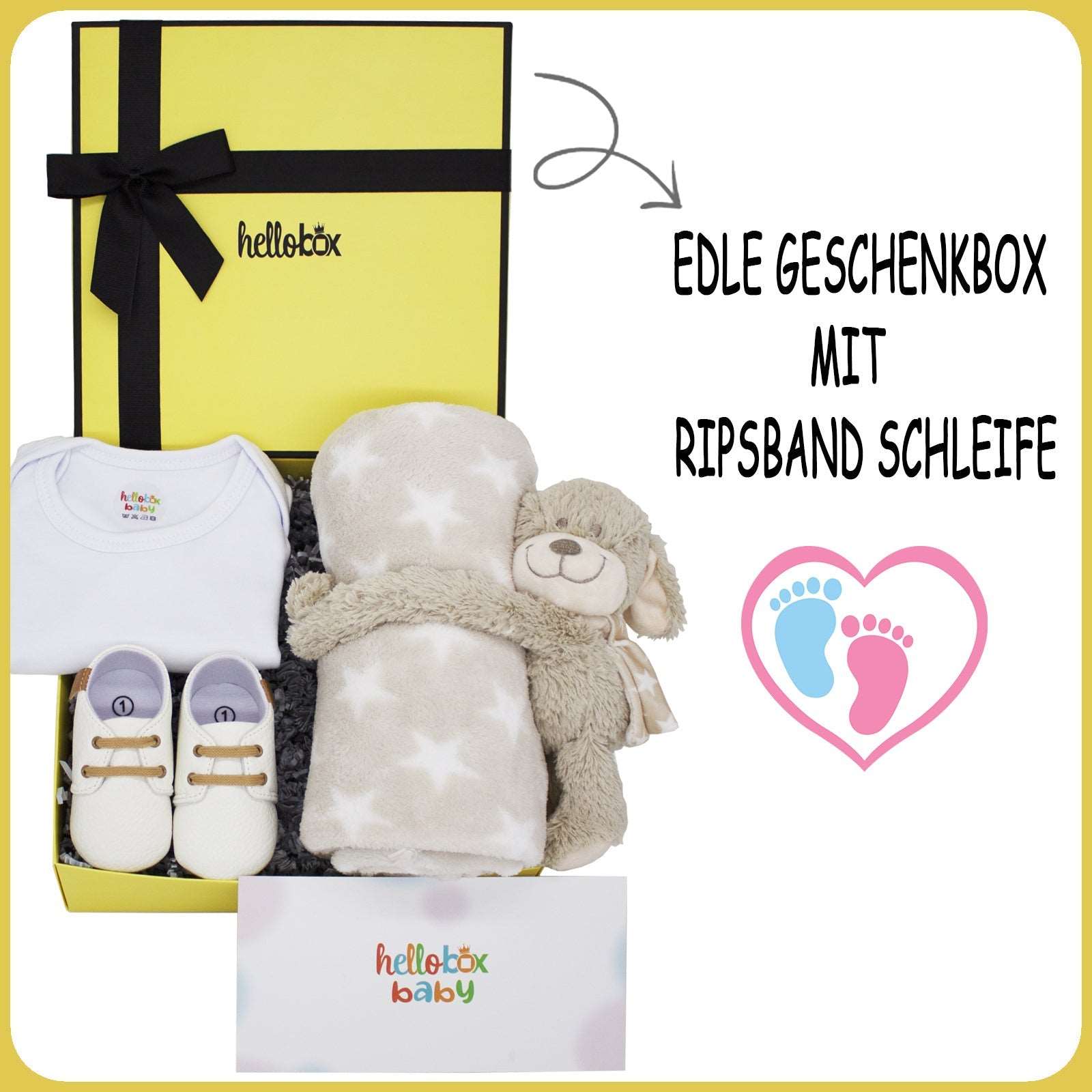 Hellobox Baby Geschenkset zur Geburt, Taufe Mädchen oder Junge