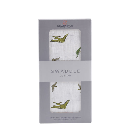 Pteranodon Cotton Muslin Swaddle