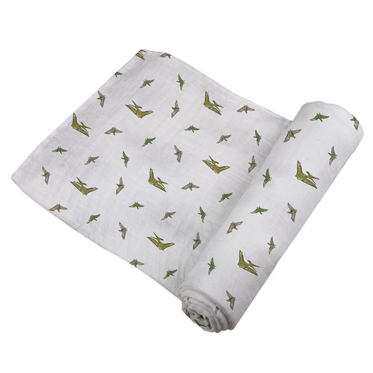 Pteranodon Cotton Muslin Swaddle