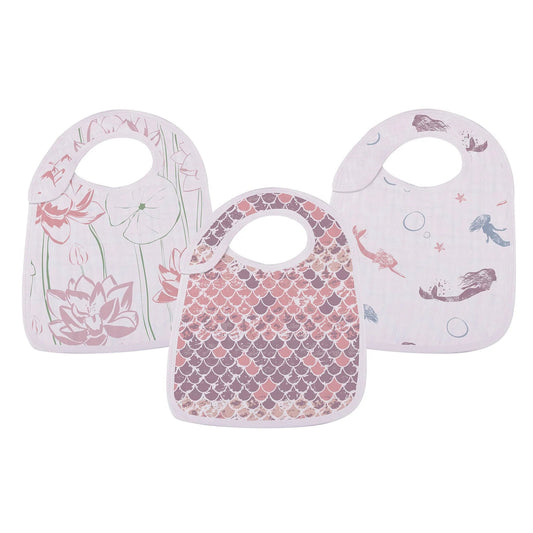 Under The Sea Bamboo Muslin Snap Bibs 3PK