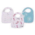 Load image into Gallery viewer, Dandelions Bamboo Muslin Snap Bibs 3PK
