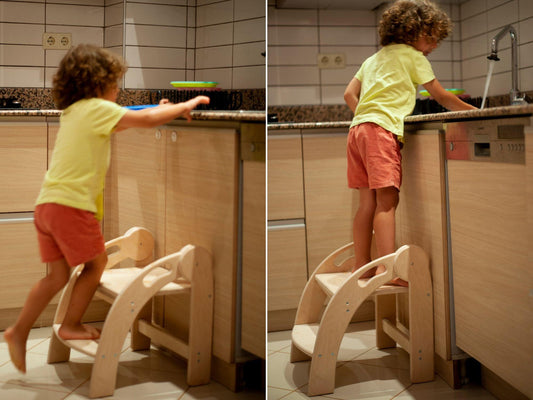 Foldable Montessori Kitchen Step Stool