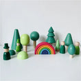 Load image into Gallery viewer, Rainbow Blocks Open Ended Play Creative Peg Doll Forest Tree Building Block Nordic Montessori Educational Wood Toys for Children
