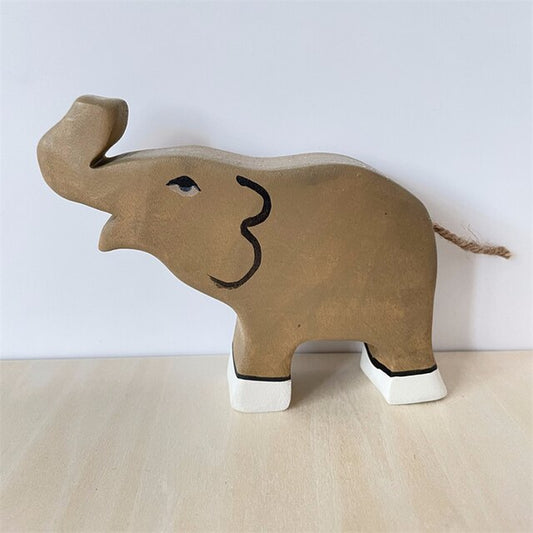 28Pcs Kids Wooden Handcarft Animals Toys Lion Elephant Animal Figure Open Ended Play Baby Montessori Educational Wood Toys