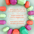 Load image into Gallery viewer, Stacking Rocks - Stacking Stones - 16 Pc Wooden Stacking Rocks for Kids - Sorting & Stacking Toys - Balancing Stones - Wooden Stacking Stones - Rock Blocks Kids (Orange Green Purple)
