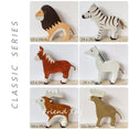 Load image into Gallery viewer, 28Pcs Kids Wooden Handcarft Animals Toys Lion Elephant Animal Figure Open Ended Play Baby Montessori Educational Wood Toys
