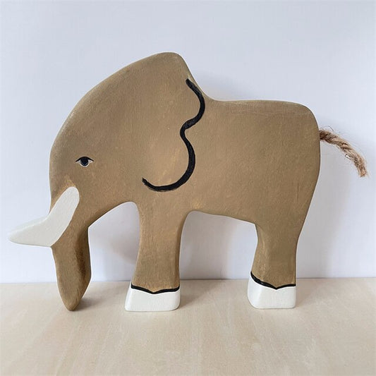 28Pcs Kids Wooden Handcarft Animals Toys Lion Elephant Animal Figure Open Ended Play Baby Montessori Educational Wood Toys