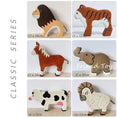 Load image into Gallery viewer, 28Pcs Kids Wooden Handcarft Animals Toys Lion Elephant Animal Figure Open Ended Play Baby Montessori Educational Wood Toys
