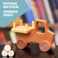 Load image into Gallery viewer, CG Games Wooden Toy Small Truck with Beech Logs and Garage Natural Wood Eco-Friendly Toys for Children Woody Truck Toy Unpainted Durable Wood Toys
